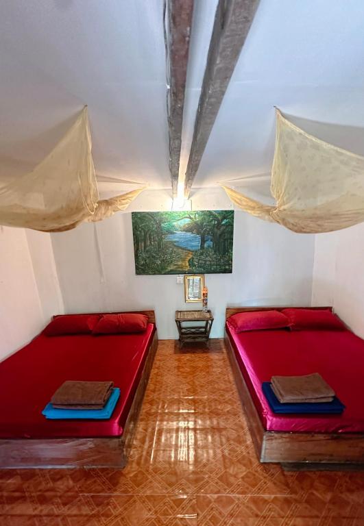 Twin room with mosquito nets